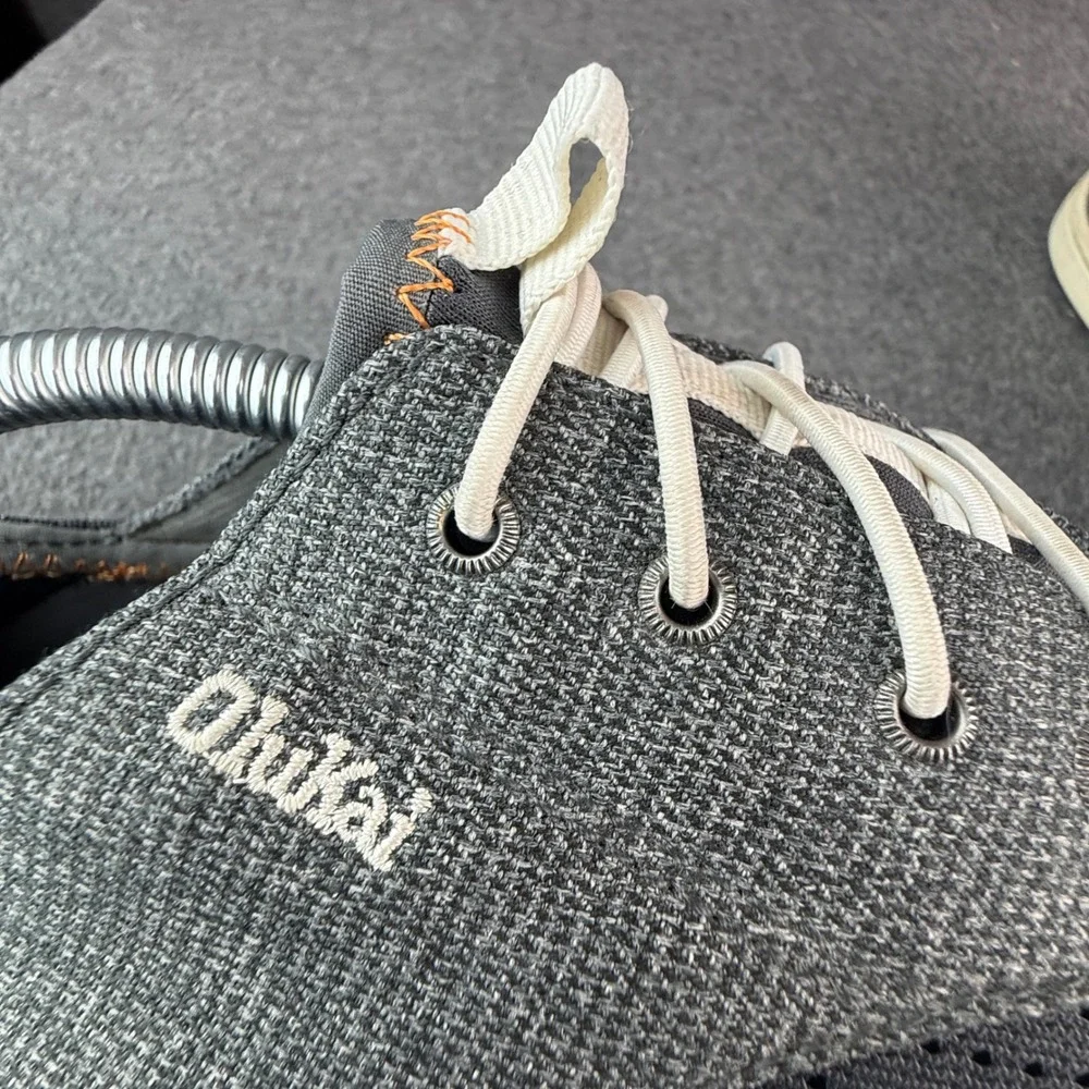 OluKai Nohea Moku Navy Blue Mesh Canvas Boat Shoes Mens 10